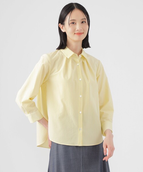 ブラウス シャツ 「接触冷感」「UV対策」「ウォッシャブル」ファンクションタイプライターシャツブラウス レディース TRANS WORK ブラウス シャツ 「接触冷感」「UV対策