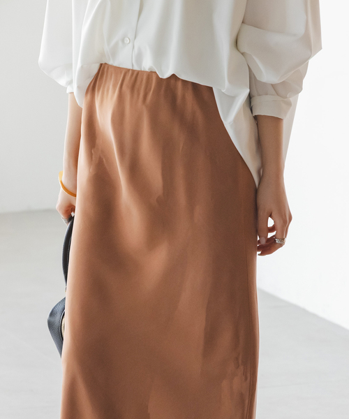 NOBLE（ノーブル） スカート 「追加2」キュプラナローAラインスカート