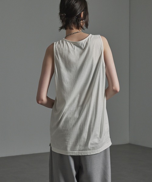 【.】14th タンクトップ　一点物 YOKO SAKAMOTO / TANK TOP(YURAGI exclusive) -GRA