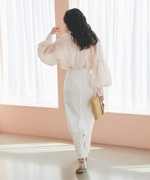 La boutique Bonbon ブラウス シャツ 「ふんわり透け感が美しい