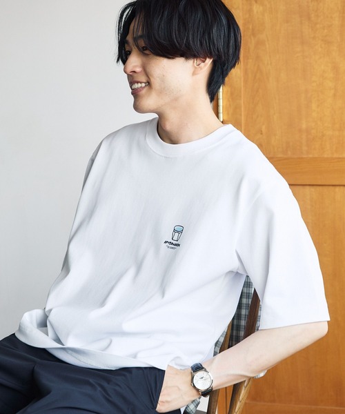 GLOBAL WORK tシャツ 汗染み軽減Tシャツ/ロゴ/288051 メンズ