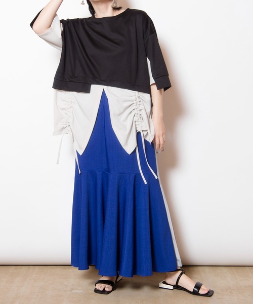 オズモーシス（OSMOSIS）/プリーツ切替マーメイドスカート OSMOSIS（オズモーシス） スカート プリーツ切替マーメイドスカート