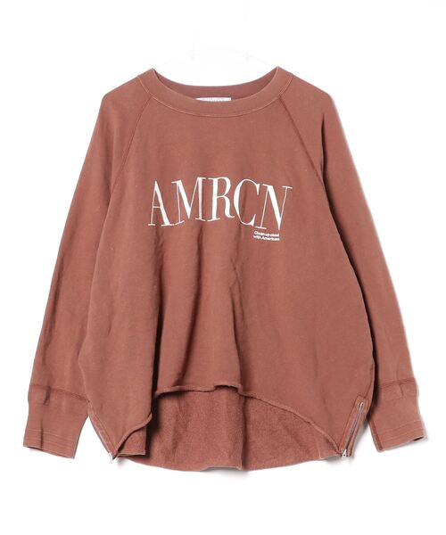 美品✨アメリカーナ　AMERICANA スウェットカットソー　レディース　M AMERICANA 「AMERICANA」 スウェットカットソー - ブラウン