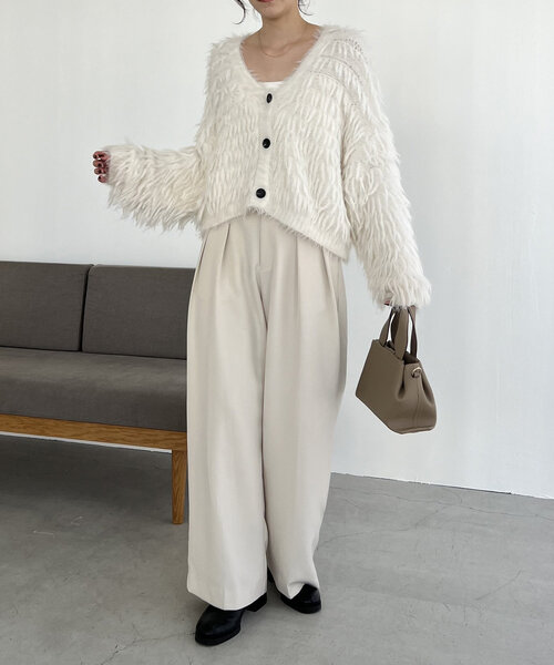 CAPRICIEUX LE'MAGE WフェイスZIPカーディガン CAPRICIEUX LE'MAGE（カプリシューレマージュ）の「WフェイスZIP