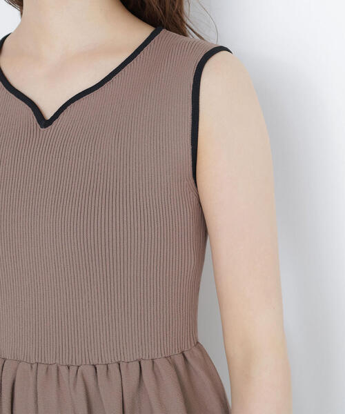 NATURAL BEAUTY BASIC ワンピース 「Oggi8月号掲載」バイカラー