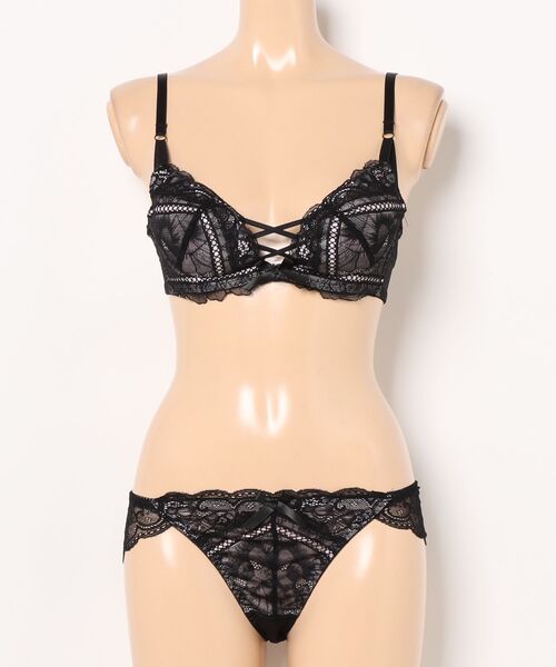Absorle（アブソール） ブラジャー ショーツセット スモーキーレース