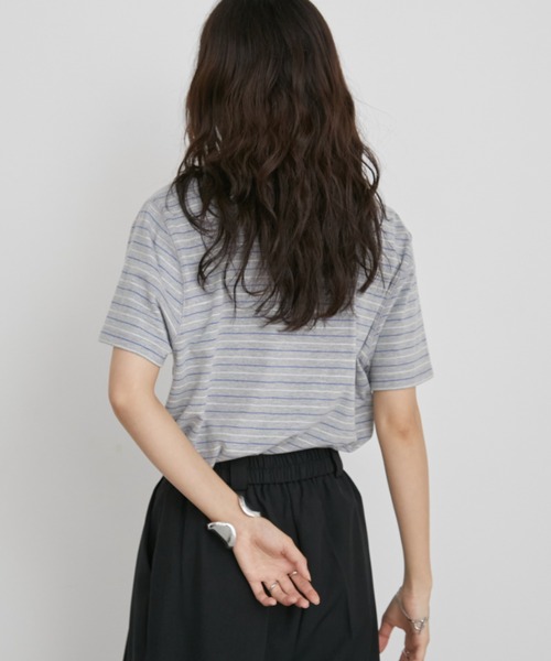 Aunt Marie's（アントマリーズ） tシャツ マルチボーダーコンパクトT