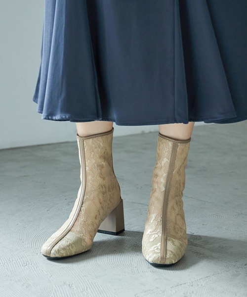 「niana」 「haremode」ショートブーツ 23cm ブラック レディース_画像2