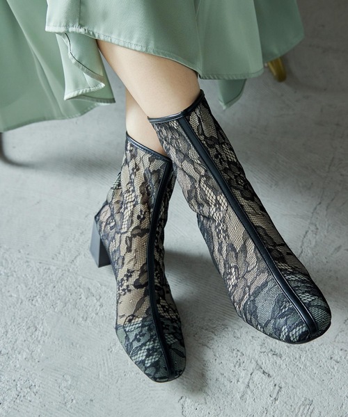 「niana」 「haremode」ショートブーツ 23cm ブラック レディース_画像8