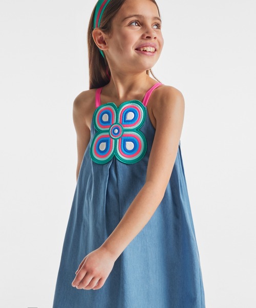 新作 jacadi ジャカディ フラワーモチーフワンピース jacadi（ジャカディ） ワンピース フラワーモチーフワンピース キッズ