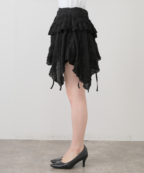 【関税込み】A. ROEGE HOVE ブラック Sofie ミニスカート フィント F i.n.t サスペンダー付きハイウエストスカート/クロミ