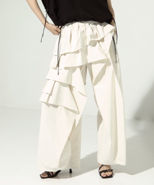 TAG（PORTER） パンツ 「TAAKK/ターク」「STUDIOUS別注」 RUFFLE PANTS