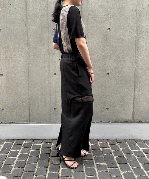 ニット セーター 「＆g'aime」カラーブロックフリンジトップ　Color-Block Fringe Design Top レディース &g'aime ニット セーター 「＆g'aime」カラーブロックフリンジ