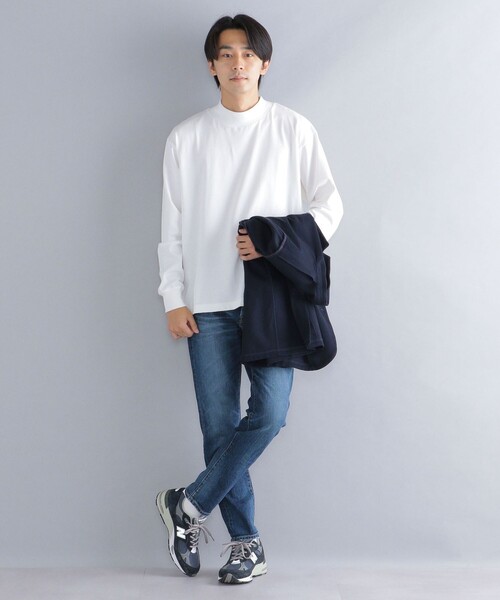 「SHIPS」 長袖Tシャツ MEDIUM ライトグリーン メンズ