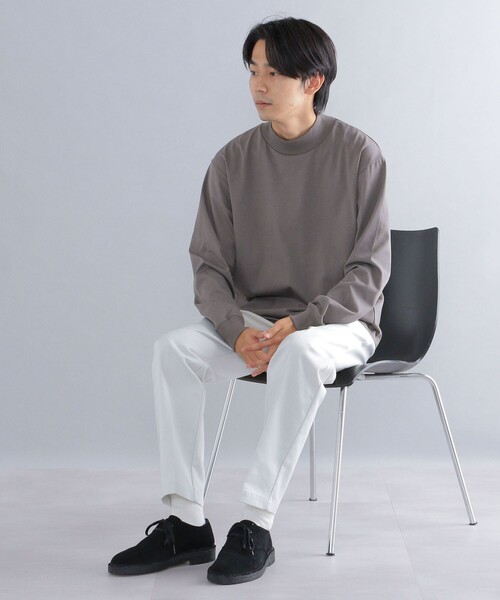 「SHIPS」 長袖Tシャツ MEDIUM ライトグリーン メンズ