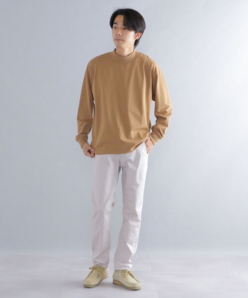 「SHIPS」 長袖Tシャツ MEDIUM ライトグリーン メンズ