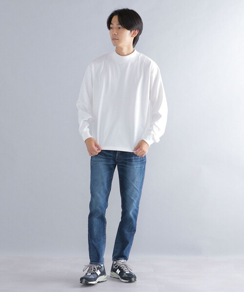 「SHIPS」 長袖Tシャツ MEDIUM ライトグリーン メンズ