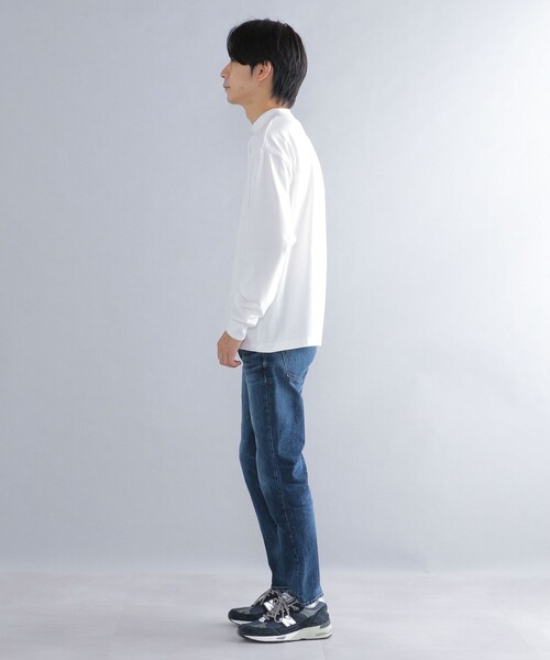「SHIPS」 長袖Tシャツ MEDIUM ライトグリーン メンズ