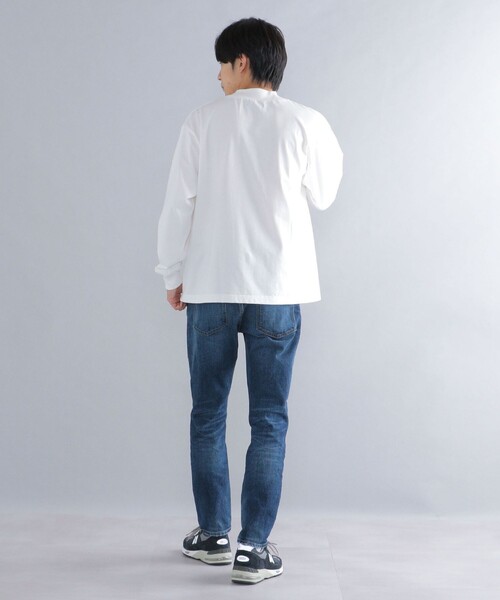 「SHIPS」 長袖Tシャツ MEDIUM ライトグリーン メンズ