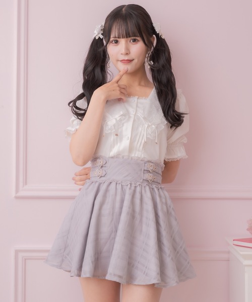 ROJITA（ロジータ） スカート ハートバックルシアーチェックスカート
