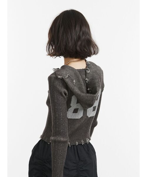ニット セーター ニットZIPフーディー レディース jouetie ニット セーター コンパクトニットZIPフーディ