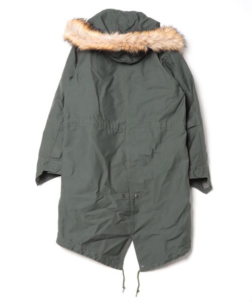 ツモリチサト　モッズコート　リバーシブル　総柄×オリーブグリーン　中綿 TSUMORI CHISATO（ツモリチサト）の「ｱﾏﾓｰﾙ（モッズコート）」 - WEAR