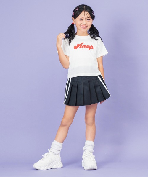 ANAP kids（アナップキッズ） スカート サイドライン ツイル プリーツ