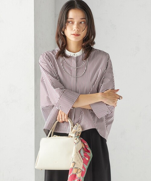 SHIPS（シップス） ブラウス シャツ 「手洗い可能」綿 ポリエステル