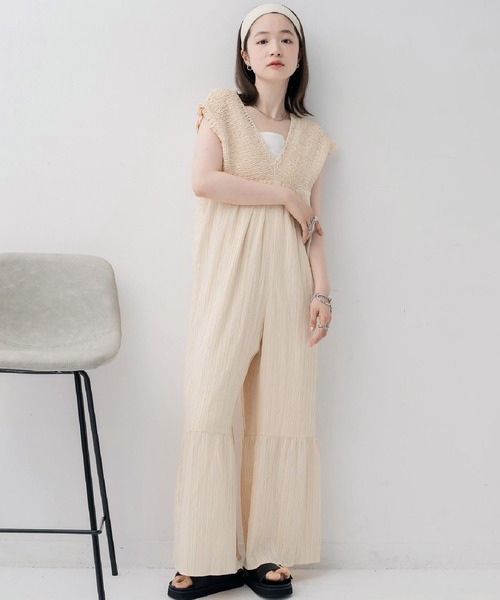 RETROGIRL サロペット オーバーオール シャーリングサロペット
