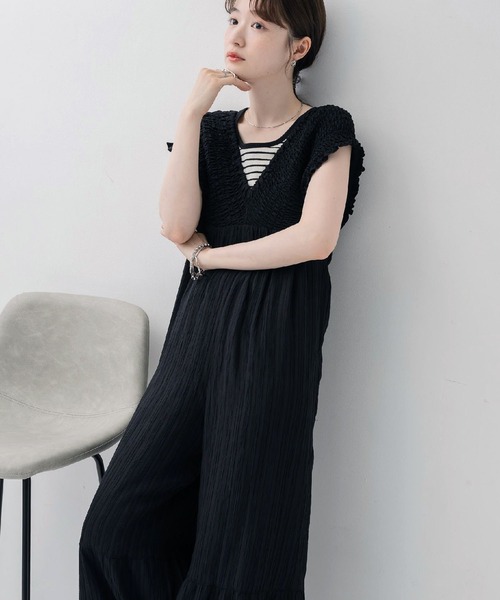 RETROGIRL サロペット オーバーオール シャーリングサロペット