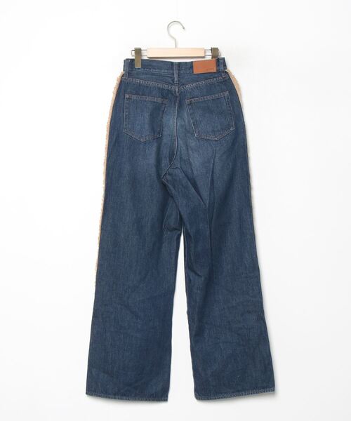 「EVRIS」 加工デニムパンツ MEDIUM インディゴブルー レディース