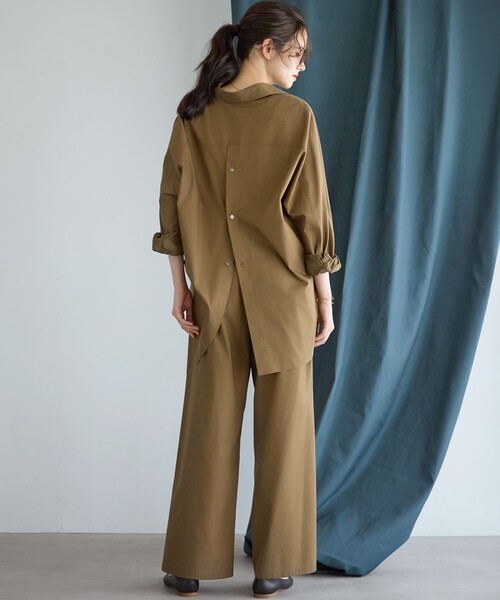ライト WRYHT タグ付き シャツ ブラウス ギャザー 長袖 茶 2 約M RUIRUE BOUTIQUE（ルイルエブティック） ブラウス シャツ レディース