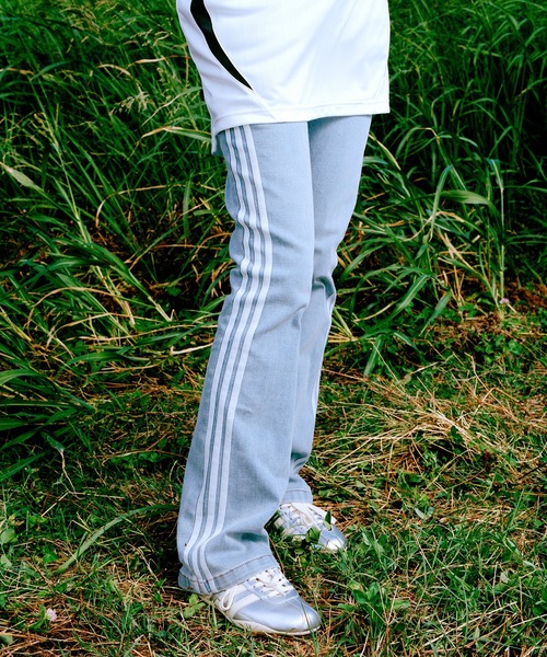 美品27 Adidas ADILLENUM デニムパンツ グレー　IV9345 レディース Adilenium デニムカーゴパンツ ブラック｜アパレル