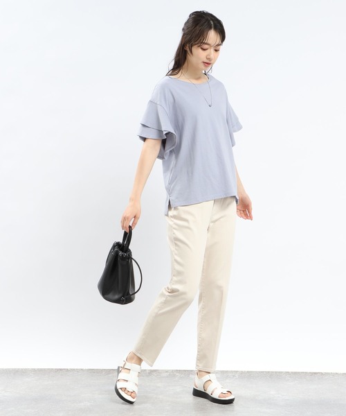 [GLOBAL WORK Smile Seed Store] обработка обтягивающие джинсы брюки MEDIUM оттенок голубого прочее 5 женский 