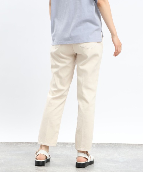 [GLOBAL WORK Smile Seed Store] обработка обтягивающие джинсы брюки MEDIUM оттенок голубого прочее 5 женский 