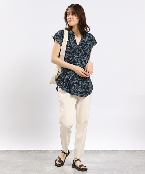 [GLOBAL WORK Smile Seed Store] обработка обтягивающие джинсы брюки MEDIUM оттенок голубого прочее 5 женский 