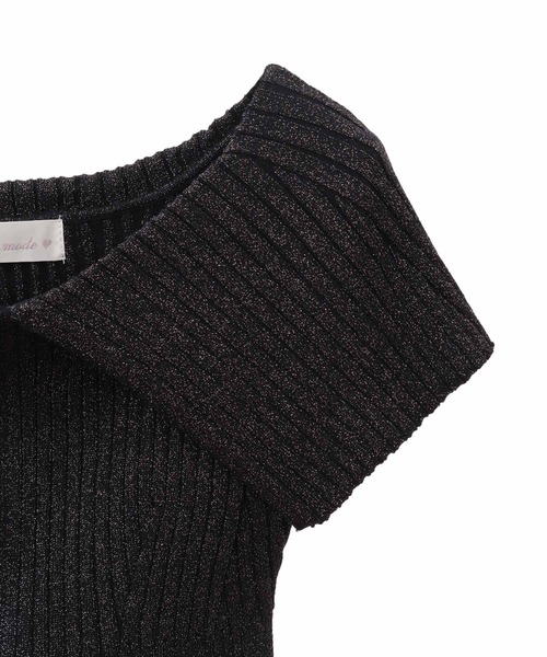 「31 Sons de mode」 ニットベスト 36 ラベンダー レディース