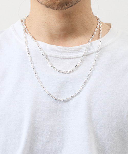 VINTAGE ITALY イタリア製アンカーチェーンネックレス 50cm THEFT（セフト） ネックレス セフト / ANCHOR CHAIN SILVER NECKLACE