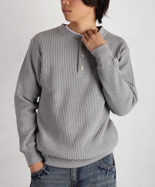 JEMORGAN（ジェーイーモーガン） tシャツ ビッグワッフル ヘンリー