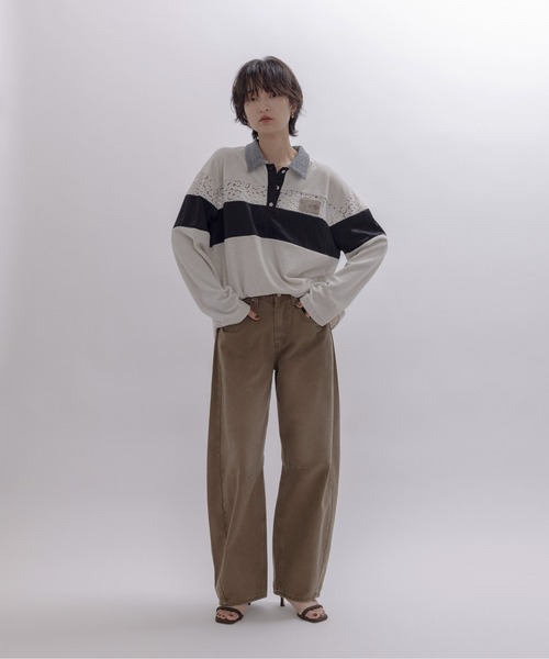 Eimee Law（エイミーロウ） ポロシャツ ポロ コットンベロアポロラガー