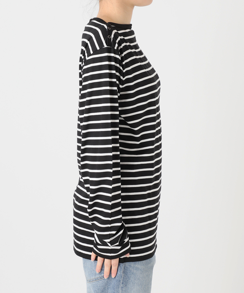 トップス FRAMeWORK FRAMeWORK（フレームワーク） tシャツ ショルダースナップボーダーTee