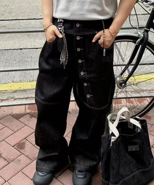 jonnlynxブラック ワイドパンツ　ベルト付きデニム 1689567_25342229_k6.jpg?f=webp