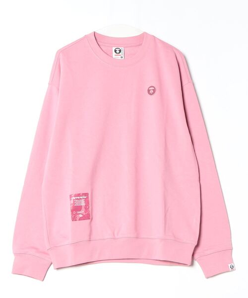 エイプスウェットA BATHING APE ピンクトレーナー エイプpink AAPE BY A BATHING APE（エーエイプバイアベイシングエイプ
