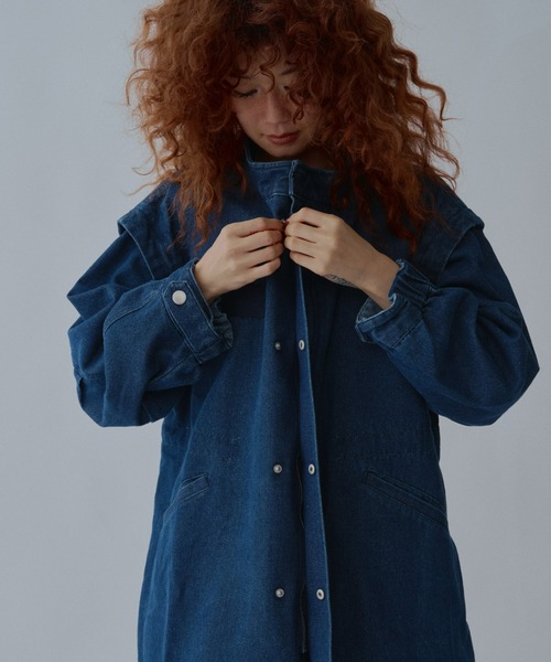 manana suerte（マニャーナスエルテ） デニムジャケット FREE ブルー