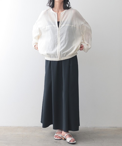 「for/c」 ジップアップブルゾン M チャコールグレー レディース_画像6