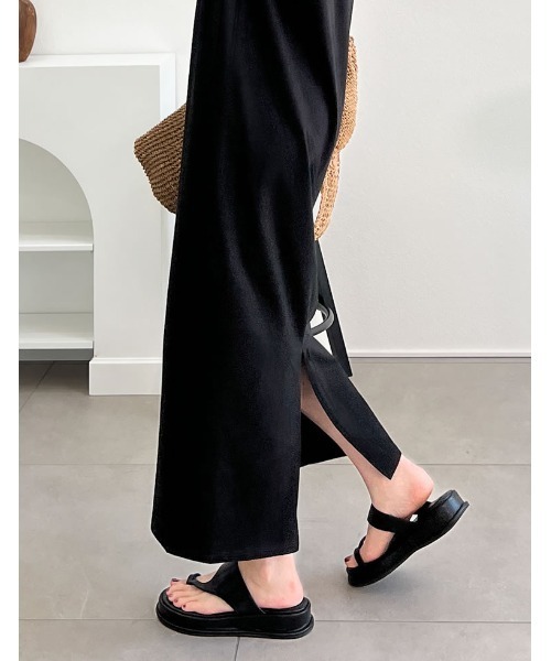 「Re:EDIT」 ノースリーブワンピース LARGE ブラック レディース_画像4