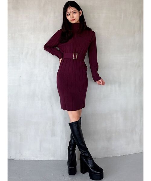 RESEXXY（リゼクシー） ワンピース 「WEB限定」ワイドリブニット