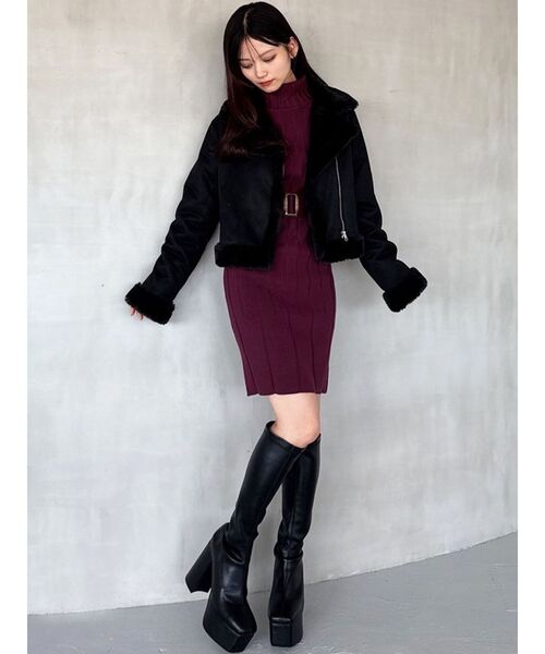 RESEXXY（リゼクシー） ワンピース 「WEB限定」ワイドリブニット