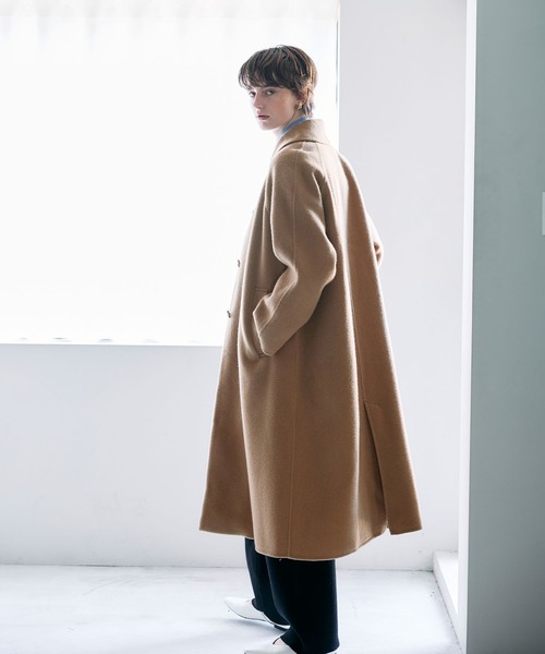 N.O.R.C ステンカラーコート コート ウールメルトンステンカラーリバー