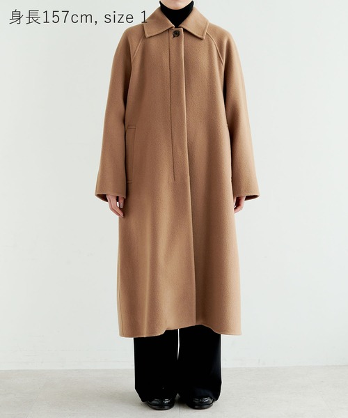 N.O.R.C ステンカラーコート コート ウールメルトンステンカラーリバー